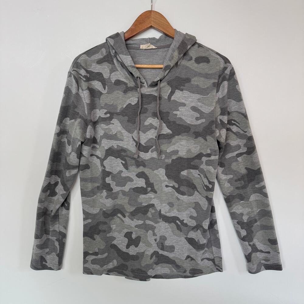 Jane And Delancey Camo Pullover Hoodie-Women's M-Curved Hem